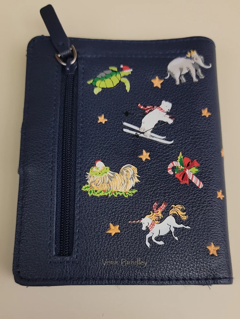 VERA BRADLEY RFID PASSPORT WALLET IN SNO GLOBE MOTIFS
